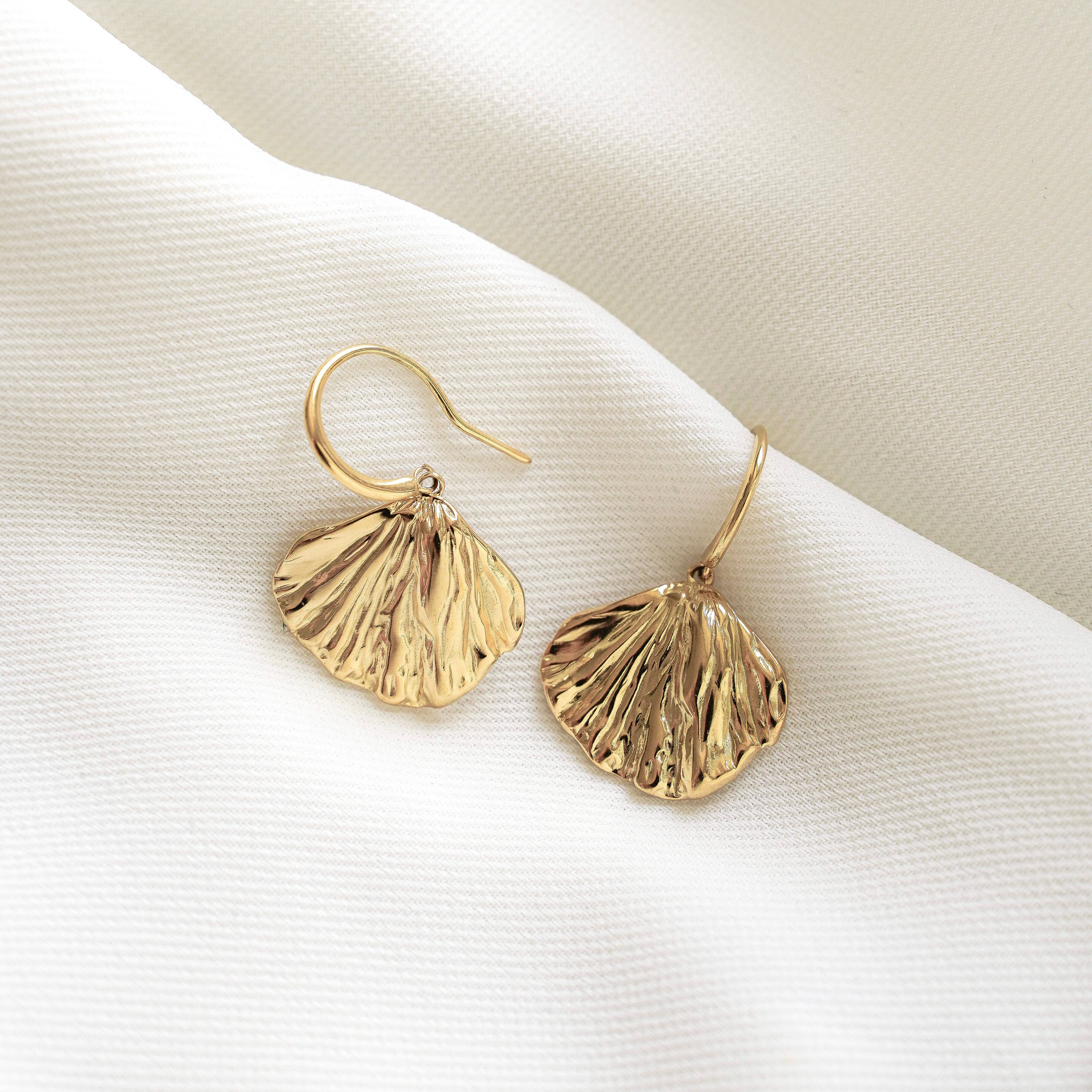 Victoire Collection - Wholesale Dangle Earrings - Ginkgo leaf drop earrings2