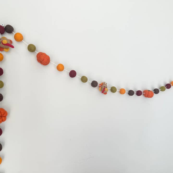 Wool Jamboree - Wholesale Bunting/Garland - Turkey & Pumpkin Garland