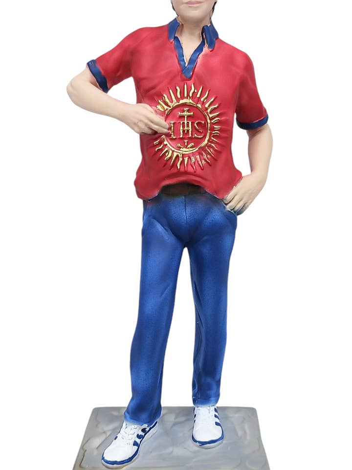 Statue of Saint Carlo Acutis in resin cm. 21 (8.2 inches) for wholesale by Costa Articoli Religiosi