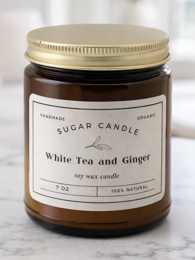Amber Jar Soy Candles: Vegan, Non Toxic & Handmade for wholesale by Sugar Candle