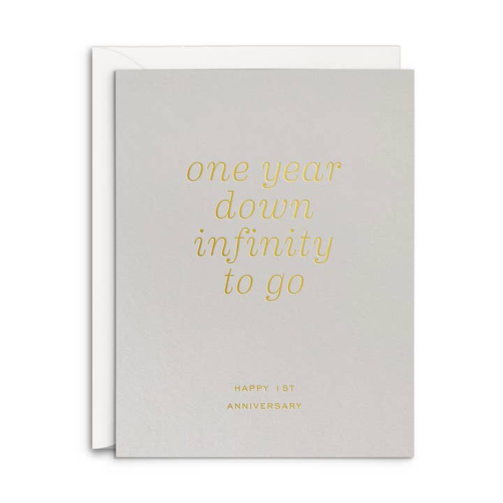 Infinity Anniversary Greeting Card for wholesale by Smitten on Paper