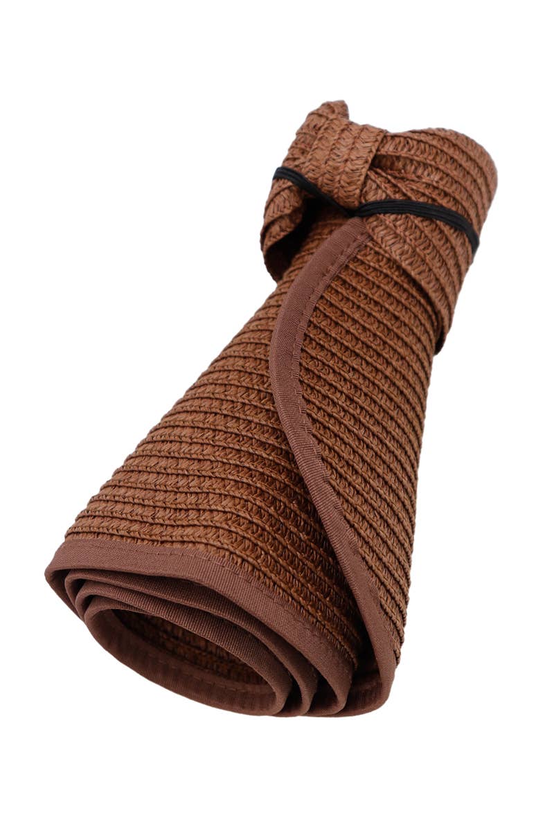 Assorted Pack And Go Paper Straw Wide Roll-up Sun Hat for wholesale on Faire17