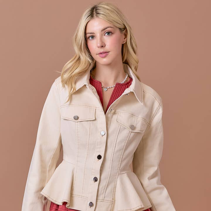 Seamwork Peplum Stitchwork Jacket and other Purchase Wholesale corduroy peplum. Free Returns & Net 60 Terms on Faire trending on Faire.