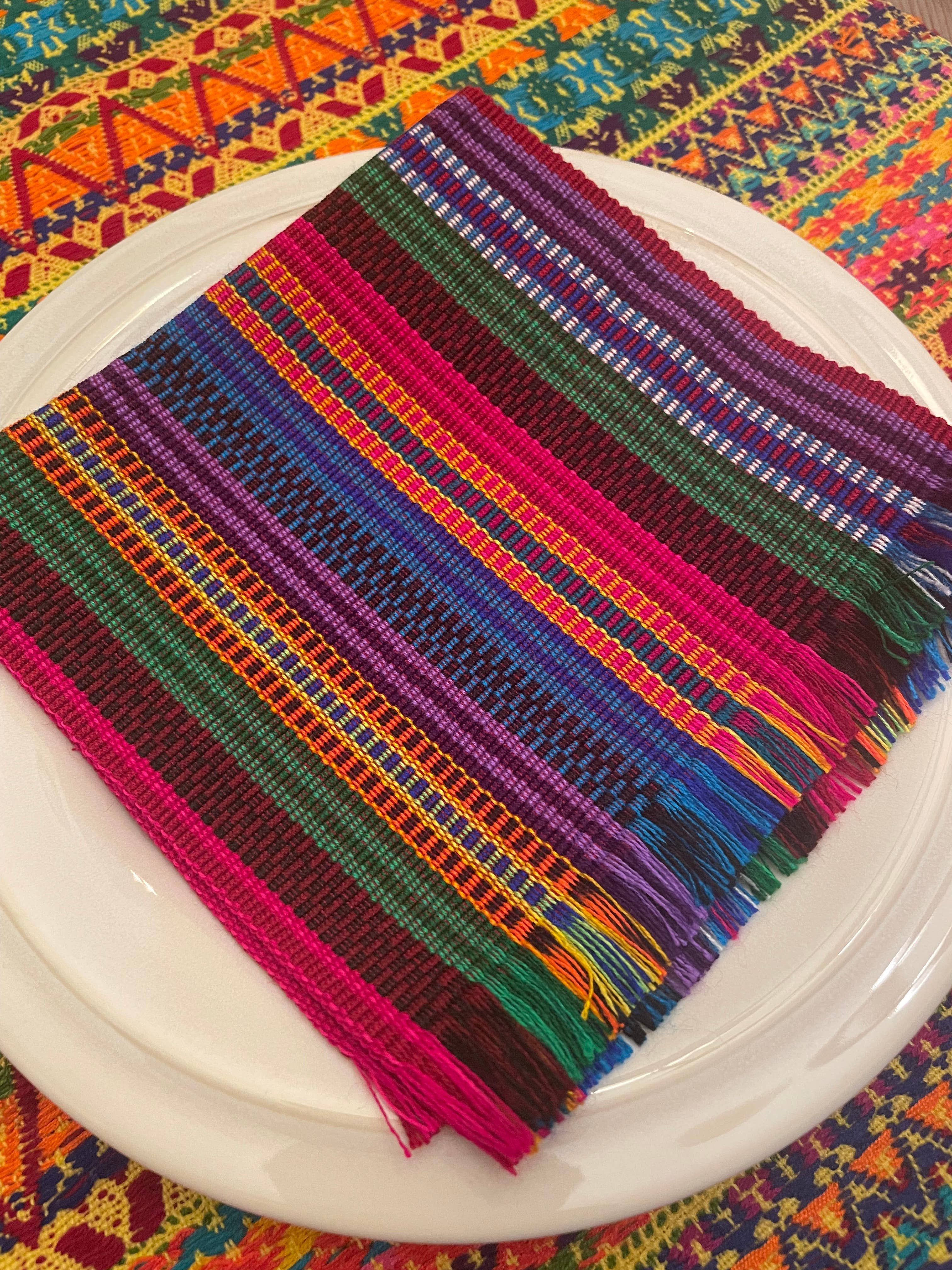 GUATEARTISAN - Venta al por mayor Servilletas de tela - Servilletas textiles tejidas a mano de colores0