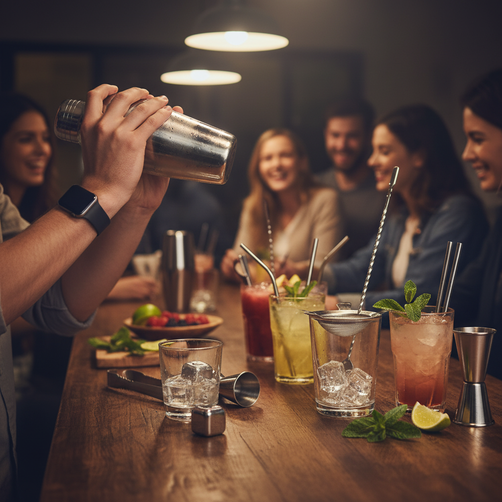 Kadra Kitchenware - Vendita all'ingrosso Strumenti da bar - Set bartender Mitbak 20 pezzi con shaker cocktail e accessori1