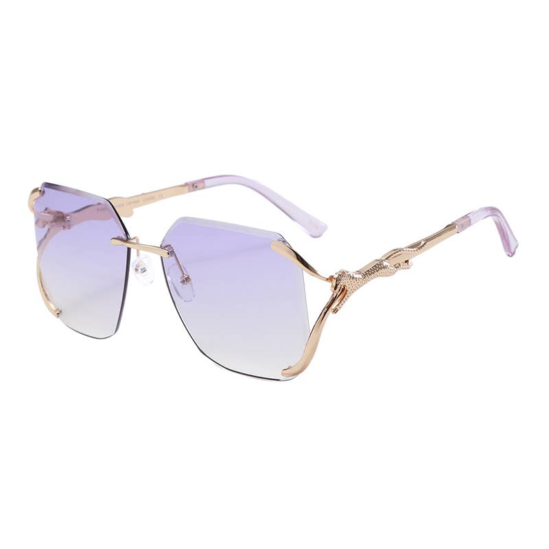 Prime Opticals - Vente Lunettes de soleil – femme - J3203, Grand Design Tendance à Verres Dégradés Bras Panther3