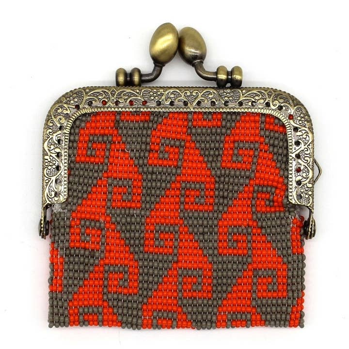 Porta-moedas de vidro com moldura metálica - Storm Orange por atacado de La Casa Cotzal S.A.