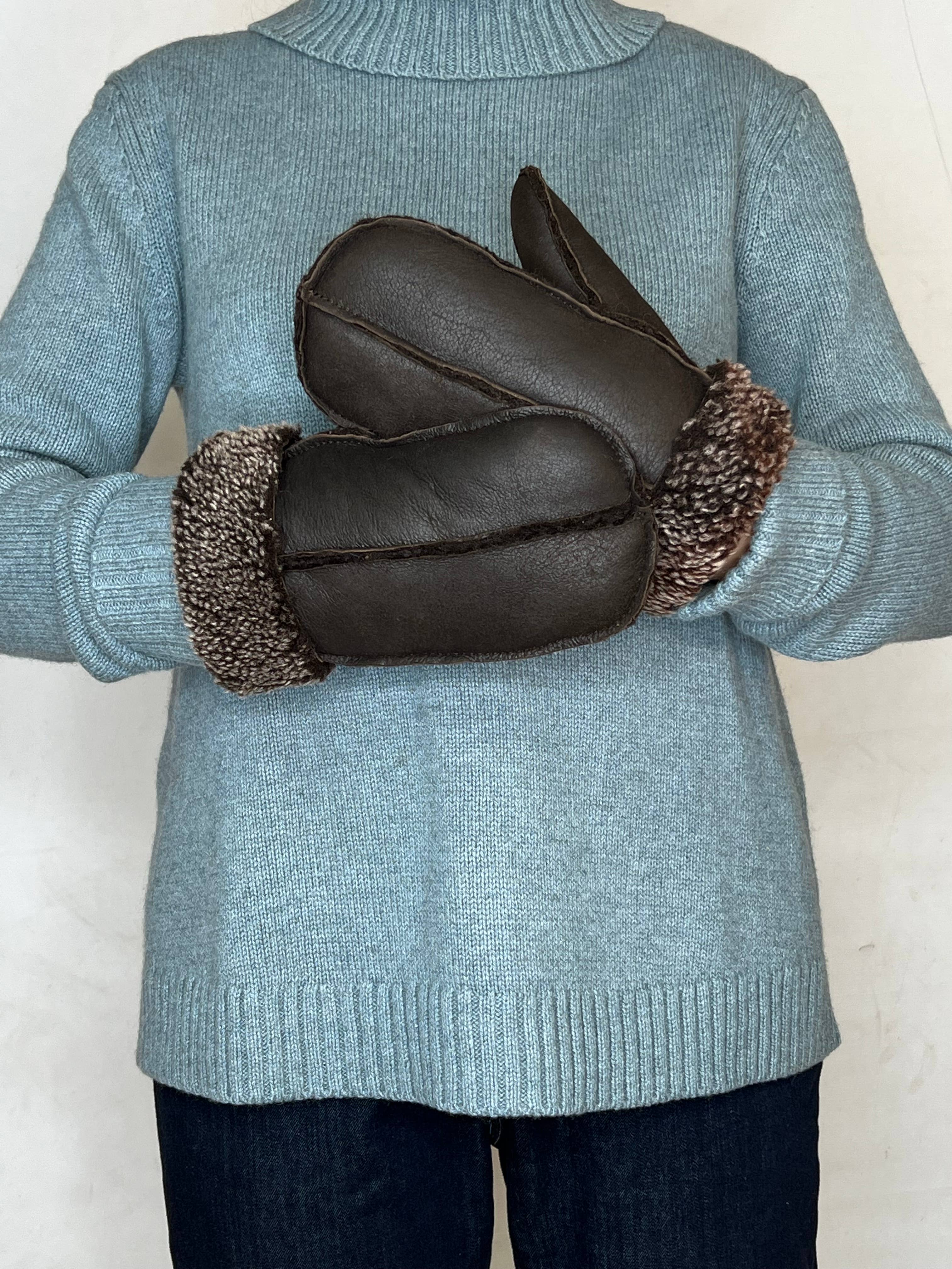 Owen Barry Ltd - Wholesale Handschoenen - Dames - Wanten van schapenvacht | Schapenvacht met gespleten palmbomen | M02 wanten9