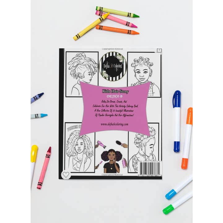 Dejha B Coloring LLC – wholesale Målarbok - Barn och baby – Nya barn hår berättelse målarbok