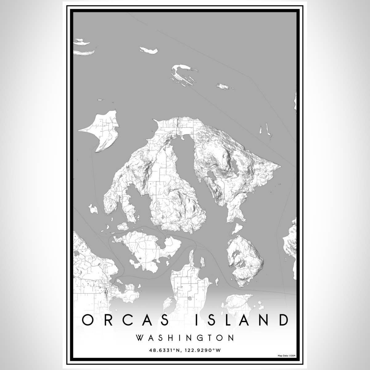 JACE.design – Engroshandel Kunsttryk – Orcas Island WA Kort Print Classic2