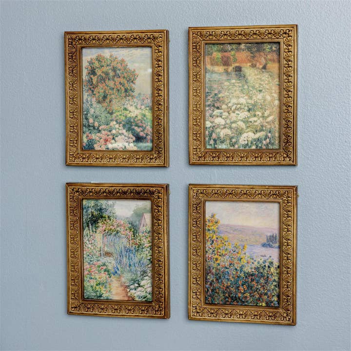 Cottage Garden Landscape Framed Prints (Pk/04 Ast) for wholesale by Audrey's Home & Gift