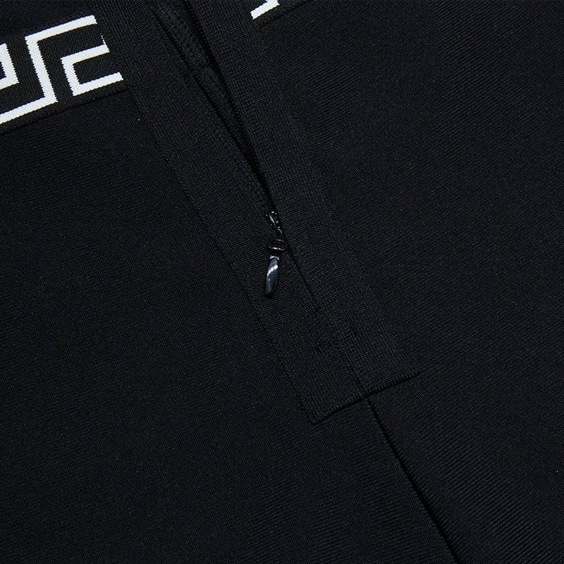 Noir JP014 Combinaison élégante à une épaule à bordure imprimée en vente sur Faire17