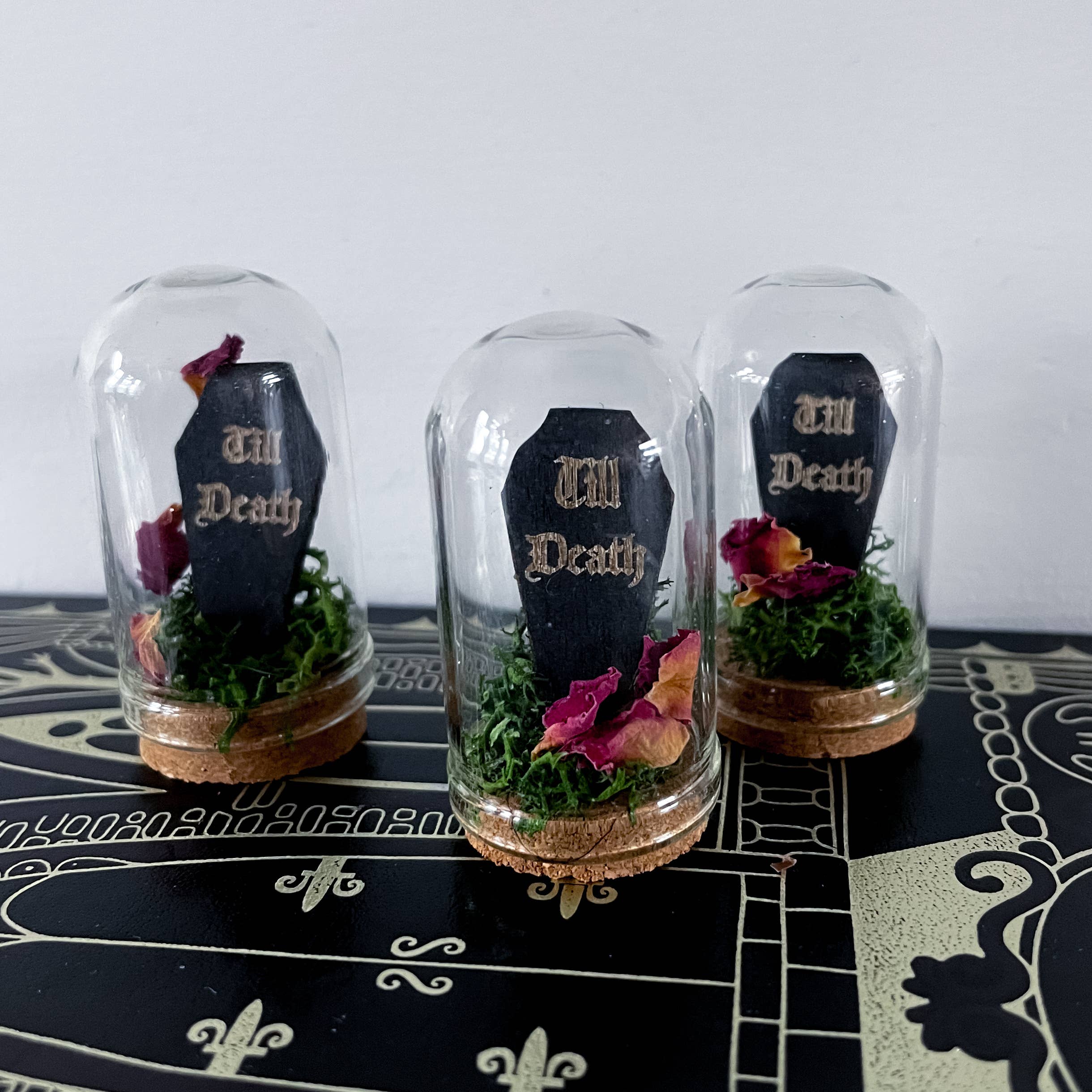 Autumn Alchemy – wholesale Decorative jar – Till death Coffin jar  spooky valentines romance wedding1