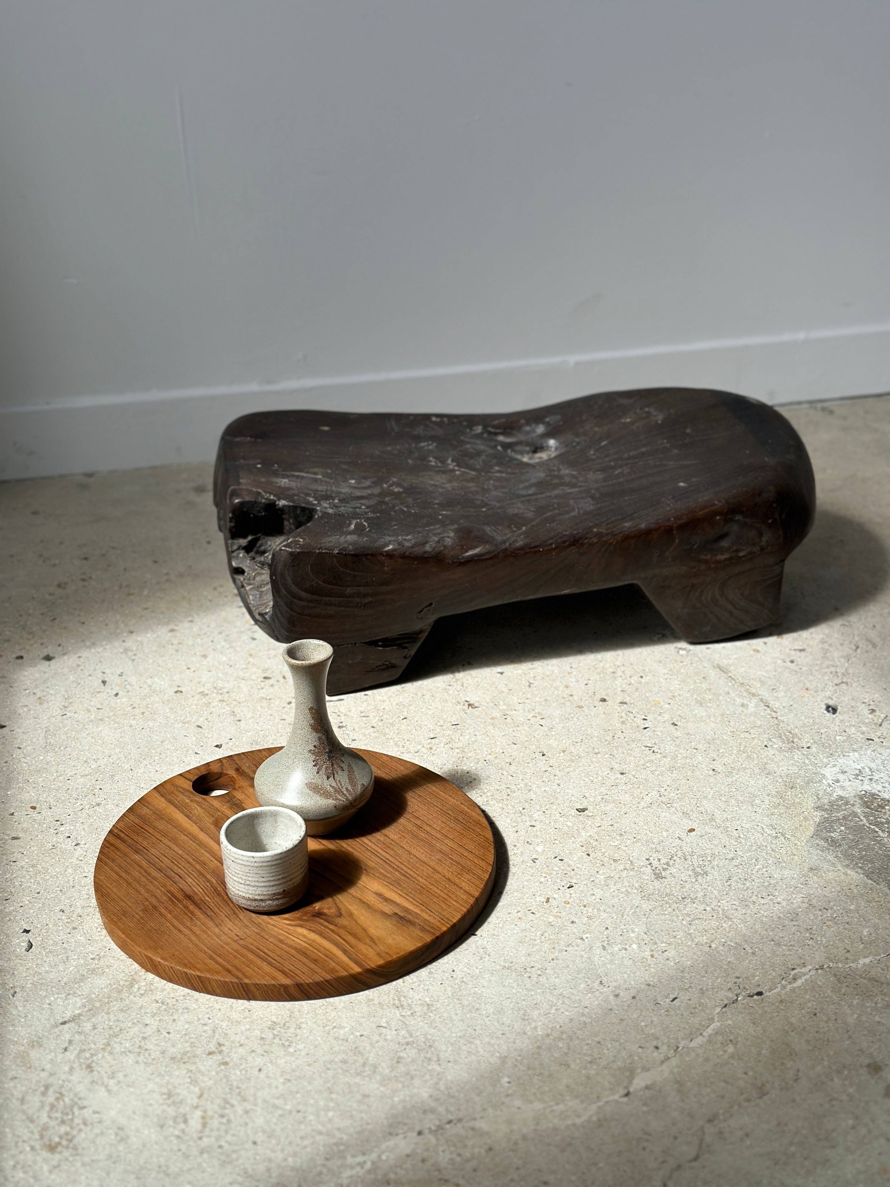 Office Objets – wholesale Skärbräda – Rund skärbräda i urholkad teak D:3080