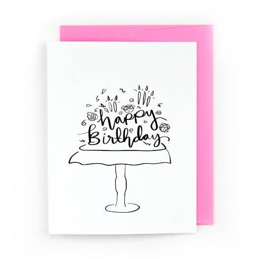 Cartão de Aniversário Preto e Branco por atacado de Pretty Peacock Paperie - Women's Empowerment
