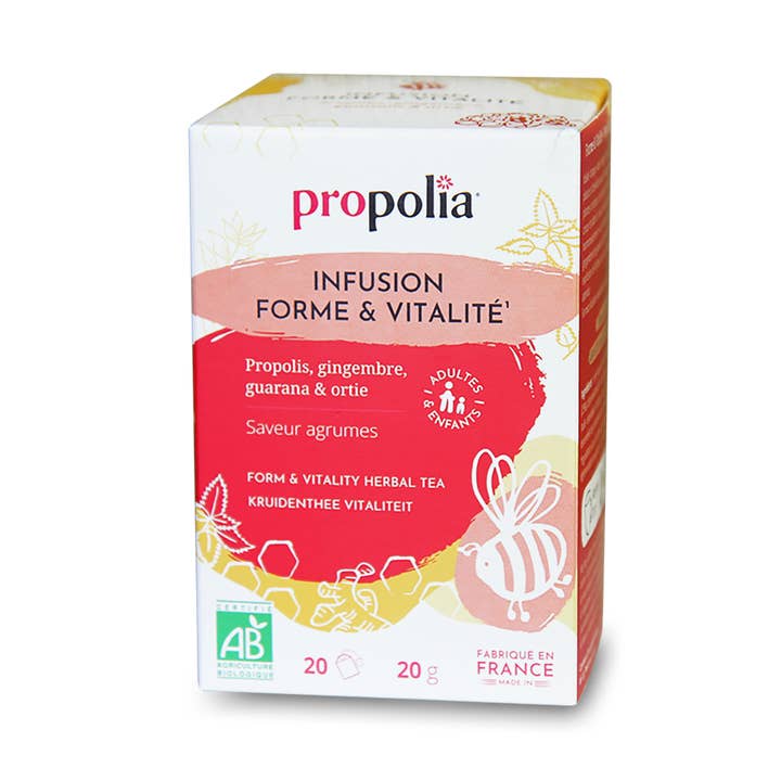 Infusion forme & vitalité Bio - Boite 32g- 20 Sachets pour la vente par Propolia®