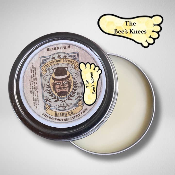 The Bee's Knees Beard Balm - 2oz tin for wholesale by The Bigfoot Refinery Beard Co.
