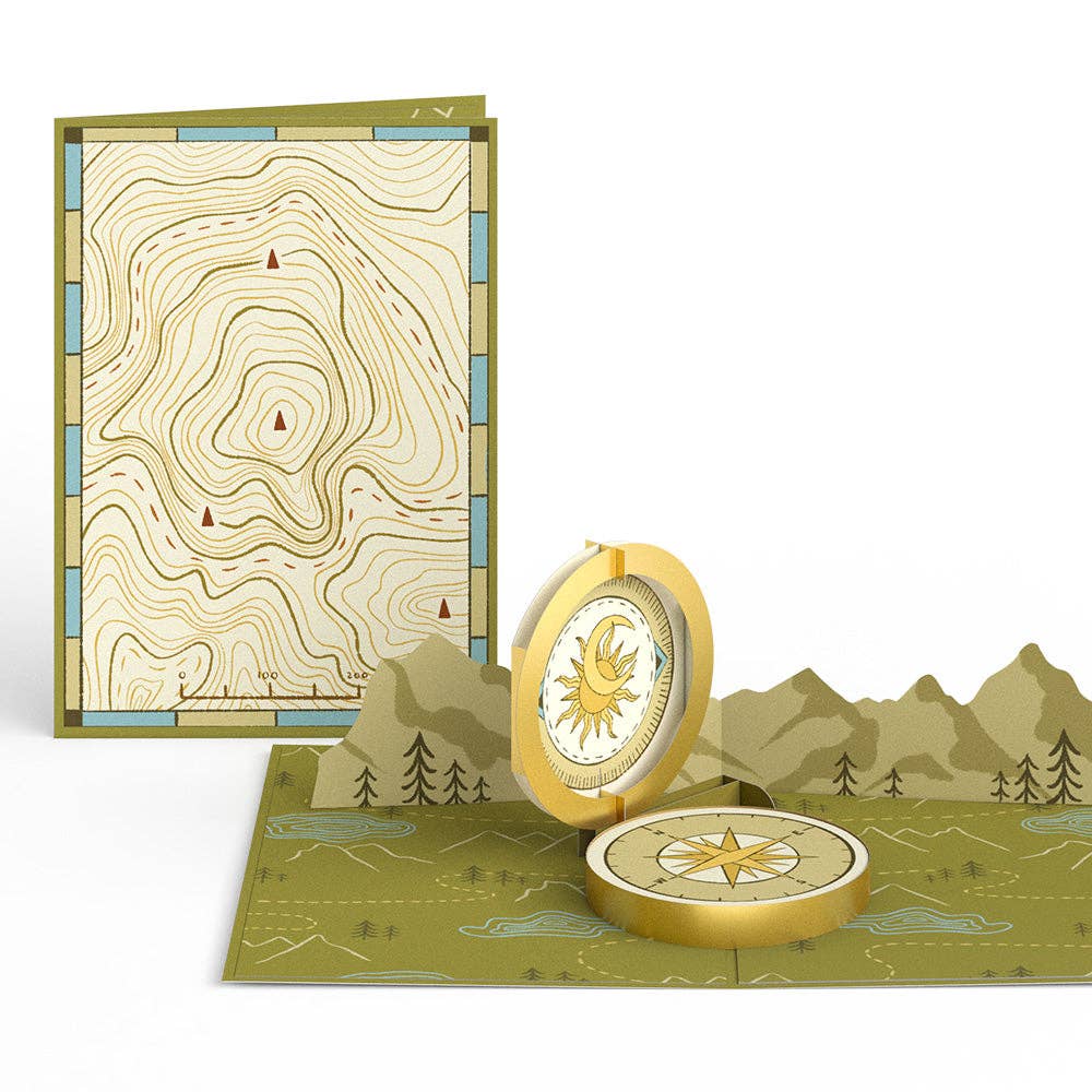 Lovepop Cards - Wholesale Everyday Greeting Card - Guiding Compass Pop-Up Card 5x7"2