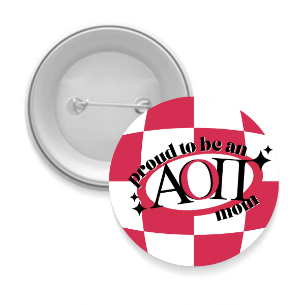 Sarahndipity Shop - Wholesale Lapel Pin/Button - Sorority Mom Button - Proud to Be Checkered14
