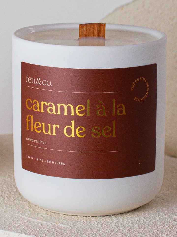 Bougie - Caramel Salé pour la vente par Feu&Co.
