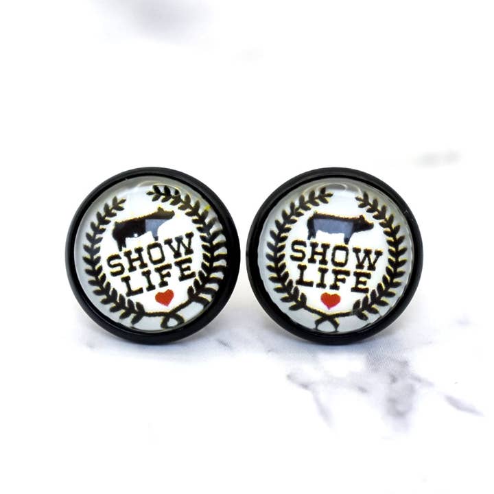 Boucles d'oreilles photo Show Life-Pig pour la vente par Daydreamer Designs