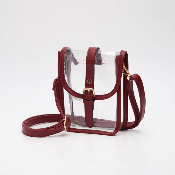 MiMi Wholesale - Wholesale Crossbody Bag - Women's - TG10608 Game Day Clear Buckle Strap Mini Crossbody Bag18