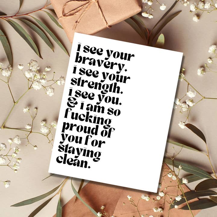 I See You NA Recovery Card for wholesale by As Told By Ellie