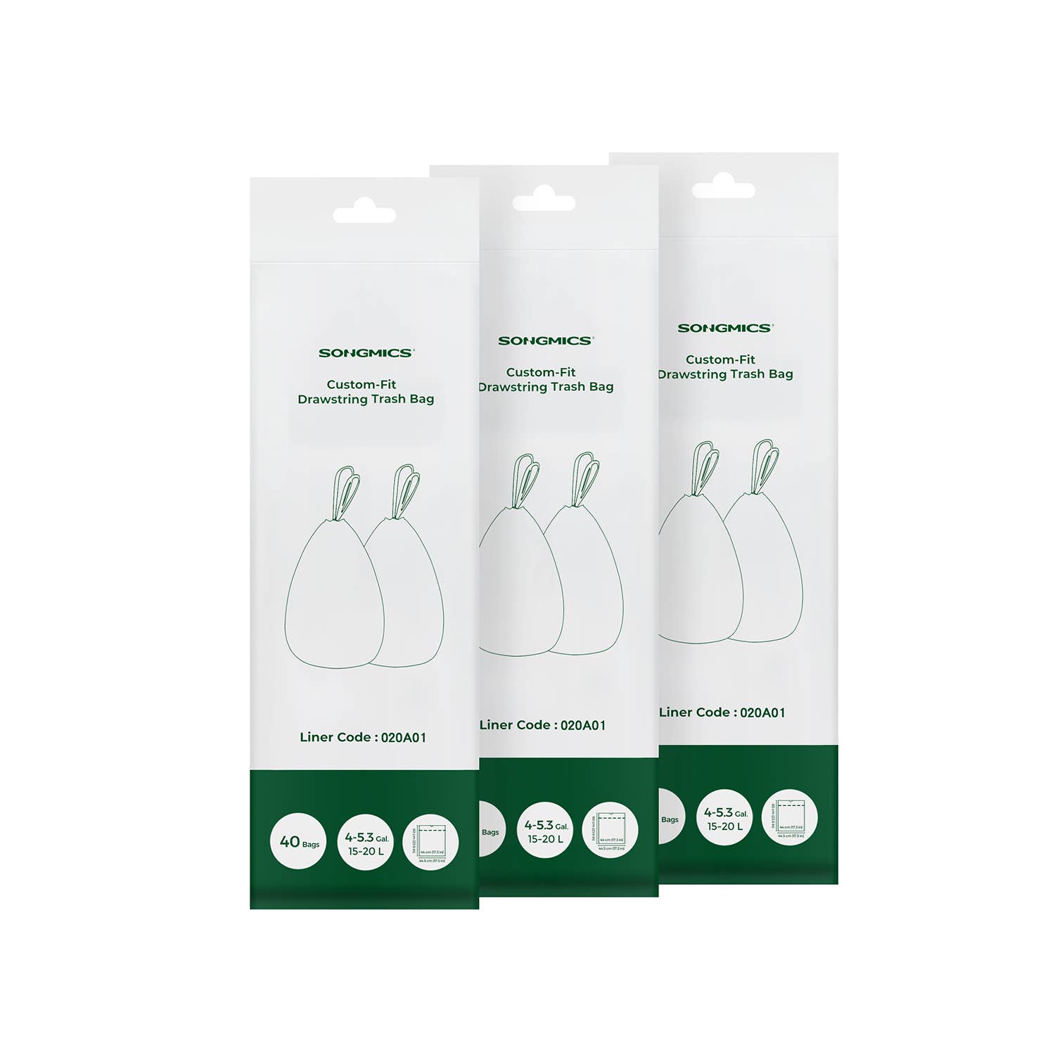 Greenwestons - Wholesale Rubbish can/Rubbish bin - Small Trash Bags for 4-5.3 Gallon Trash Cans 120 Count 10