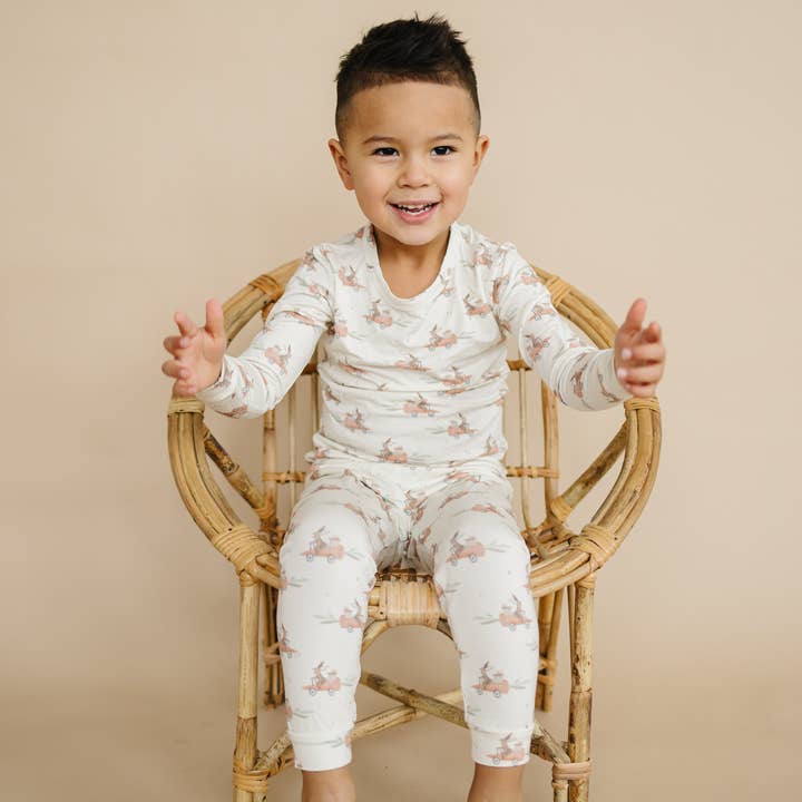 Cottontail Cruisers 2pc Modal Pajamas for wholesale by Little Joy Co.