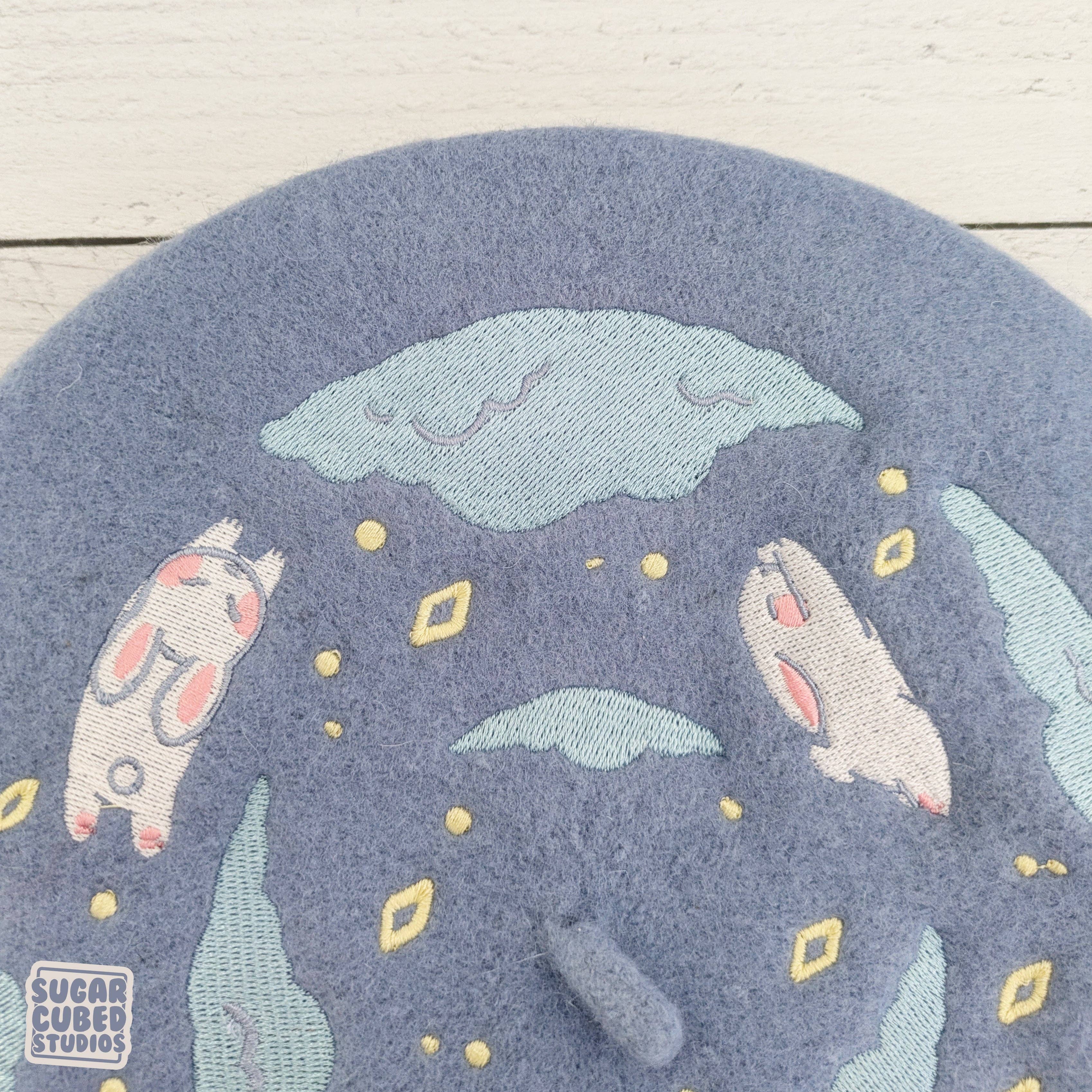 Sugar Cubed Studios - Wholesale Beret - Unisex - Bunny on the Moon Beret1