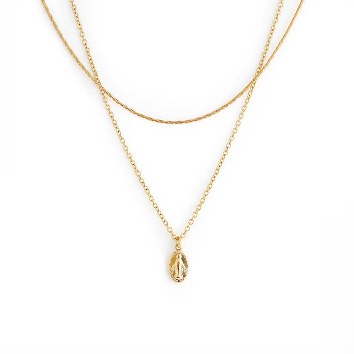 Saint Necklace - Gold Plated for wholesale by Twenty Compass