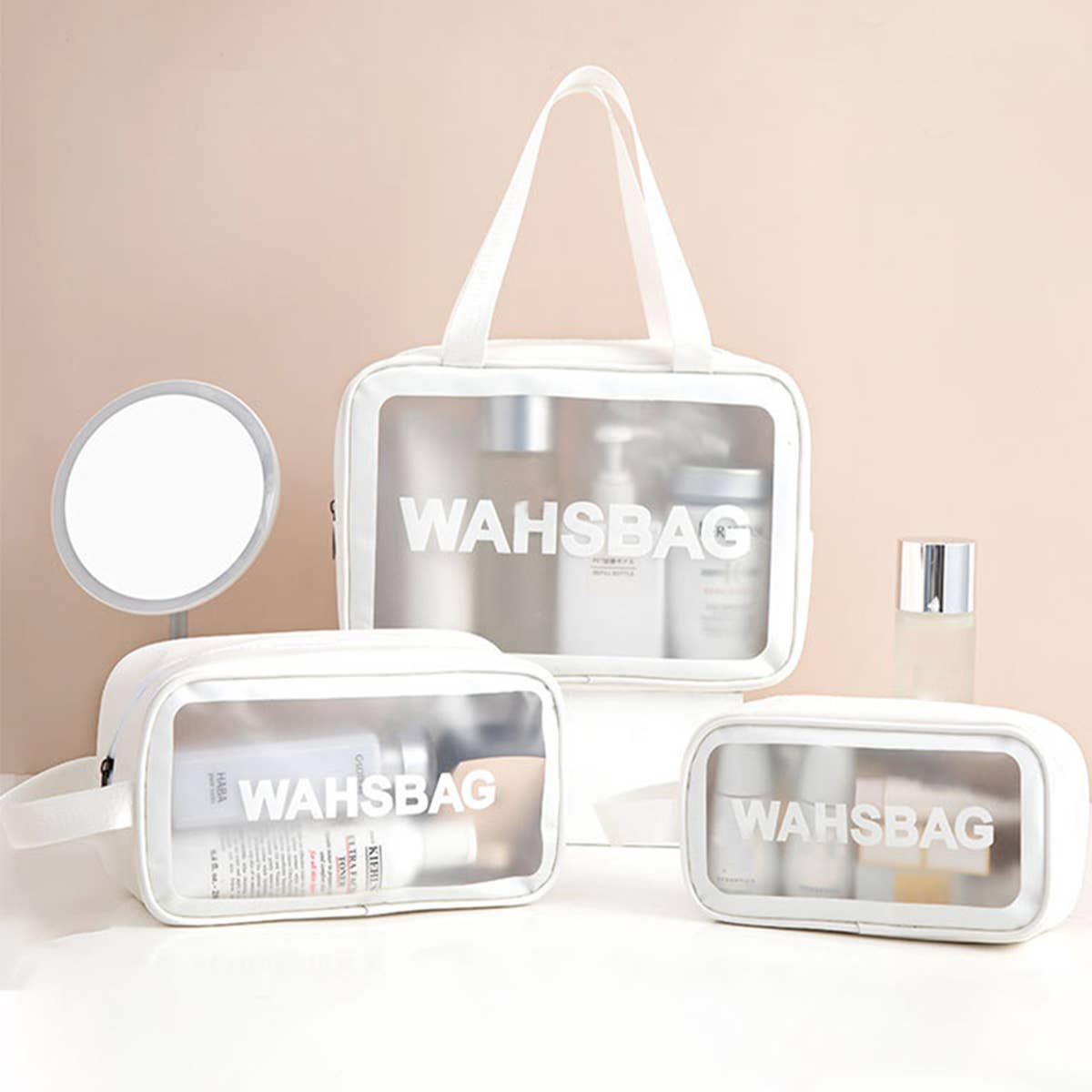 ACCITY - Wholesale Makeup/Cosmetic Bag - 3SET TRAVEL PORTABLE MAKEUP WASH BAG_CWAB054411