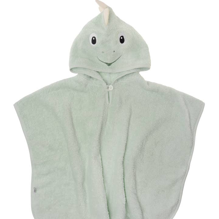 Liliput - Wholesale Poncho Towel - Kids & Baby - Green hooded poncho with dinosaur spikes0
