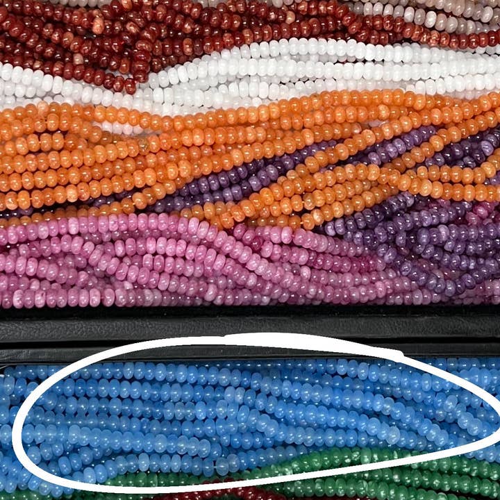 Sonya Renee Jewelry - Wholesale Beaded/Pearl Necklace - Lilly Gemstone Bead Necklace multi-color 8mm opals jade 49