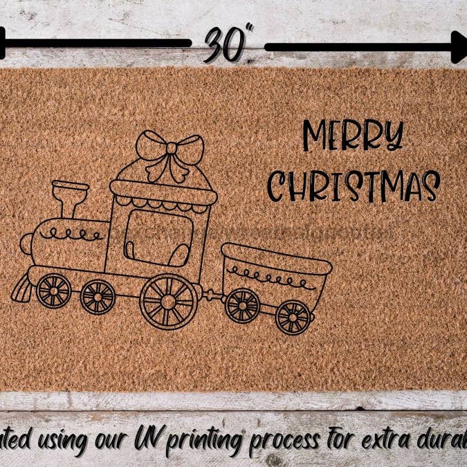 Glædelig jul dørmåtte | Hippo jul dørmåtte | Vinter for engroshandel hos DecoExchange