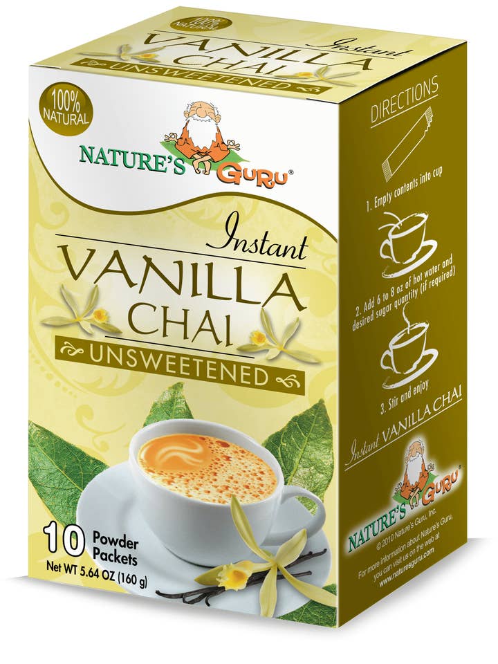 Instant Vanilla Chai Unsweet for wholesale by Nature's Guru