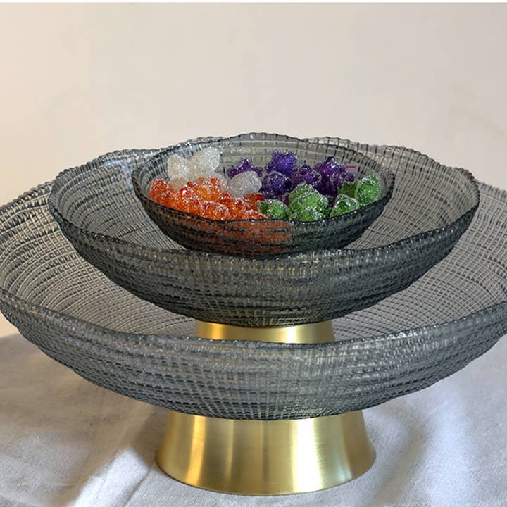 Noah Decoration – wholesale Skål – Glas Footed Fruktskål, Salladskål, Blandningsskål