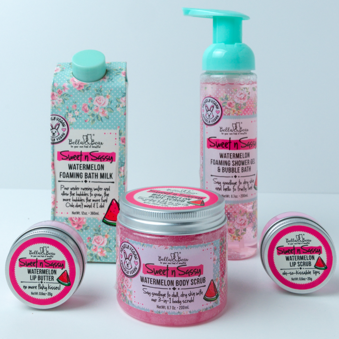 Bella & Bear – wholesale Bath & body set – Sweet 'n' Sassy Mega Watermelon Bath & Body Large Gift Set11