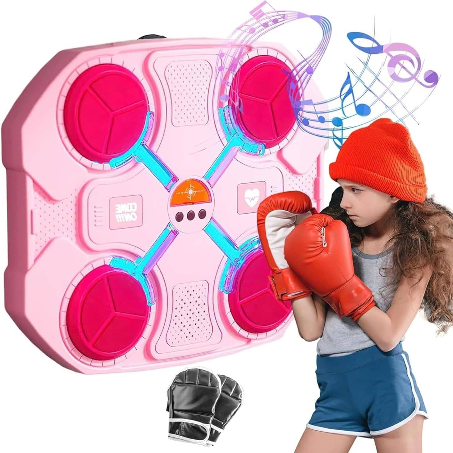 VIGOR – Jogo desportivo - Crianças e bebés por atacado – Máquina de Boxe Musical Inteligente com Luvas de Boxe e Bluetooth para Casa5