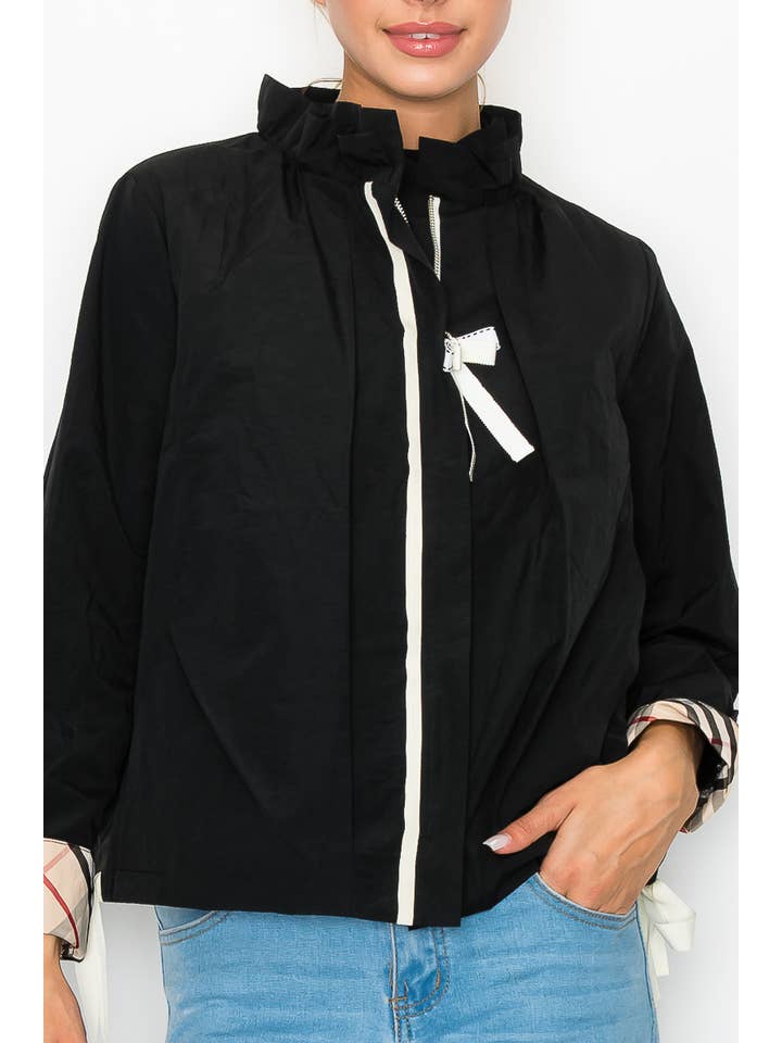 Joh Apparel - Wholesale Jacket - Women's - Jessica Jacket with Plaid Inside Lining3