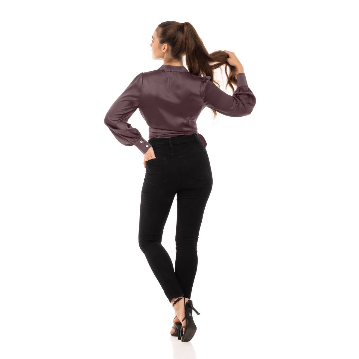 Naked Zebra Rack - Wholesale Blouse - Dames - True Wrap Blouse met lange mouwen8