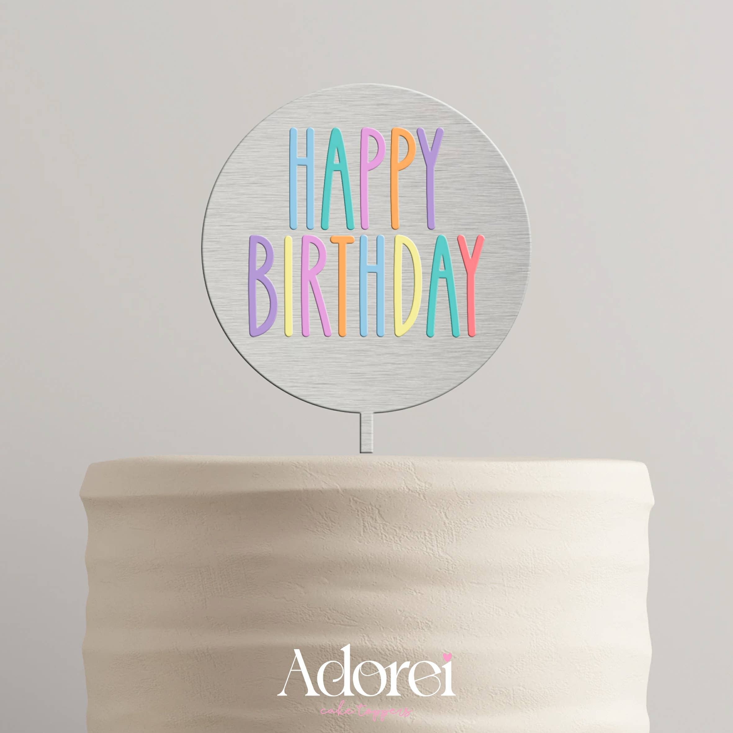 Adorei - Venta al por mayor Adorno para tartas/cupcakes - Decoración para pastel de cumpleaños en MDF y acrílico pastel3