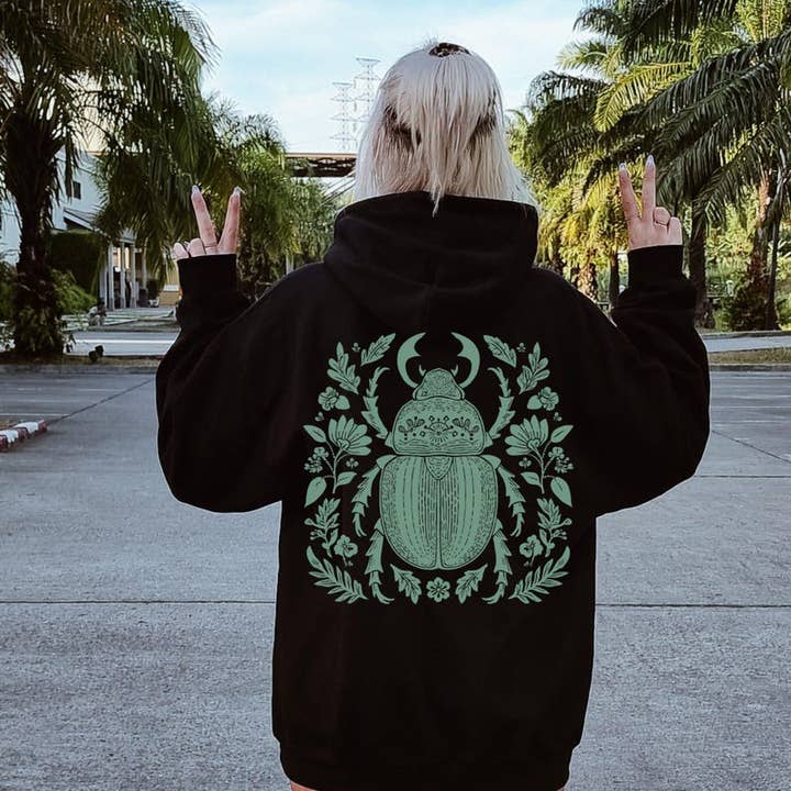 Beetle Hoodie | Graphic Nature Hoodie for wholesale by Sisterly Gifts Shop
