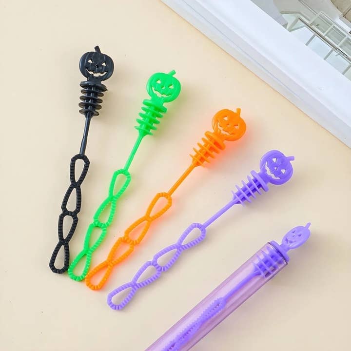 Toyarina - Wholesale Bubble Wand - Kids - Halloween Pumpkin Bubble Wands Set - Party Favors & Gifts2