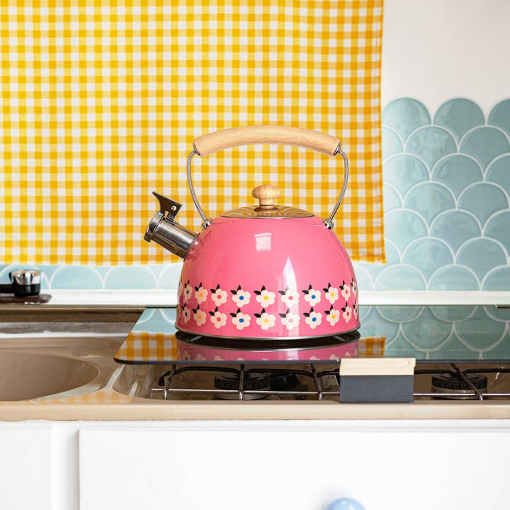Enamelhappy - Wholesale Tea Pot - Cute Stove Tea Pot Pink Colourful Whistling Kettle Stylish2