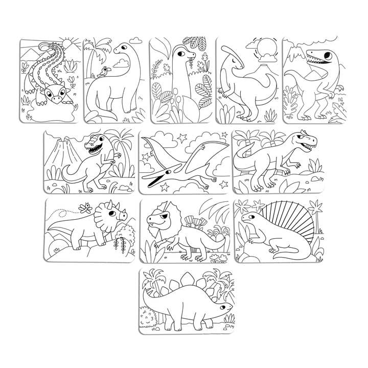 OOLY - Wholesale Coloring Book - Kids & Baby - Undercover Art Hidden Pattern Coloring Activity-Dino Tales