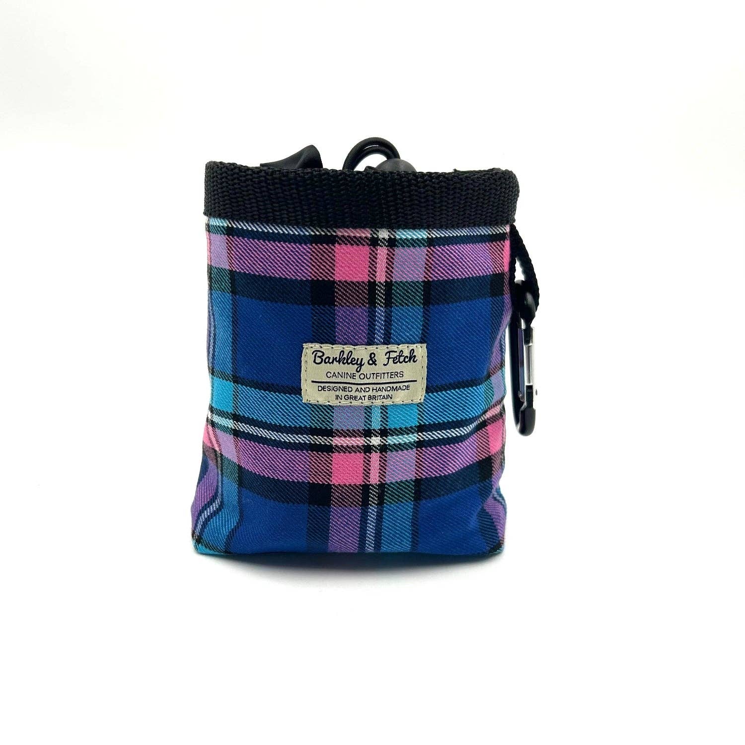 Barkley and Fetch - Wholesale Pet Treat Bag - Dog - Pink/Blue Check Treat Bag0
