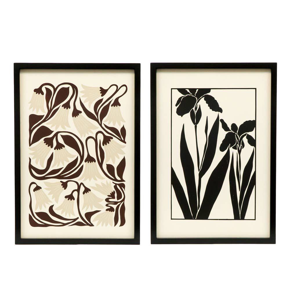 Devanie At Home (Formerly Adams & Co.) - Vente Pancarte - 11922 - Panneau avec cadre en bois rvs 17 x 24 (FLORAL) Art mural Ukiyo0