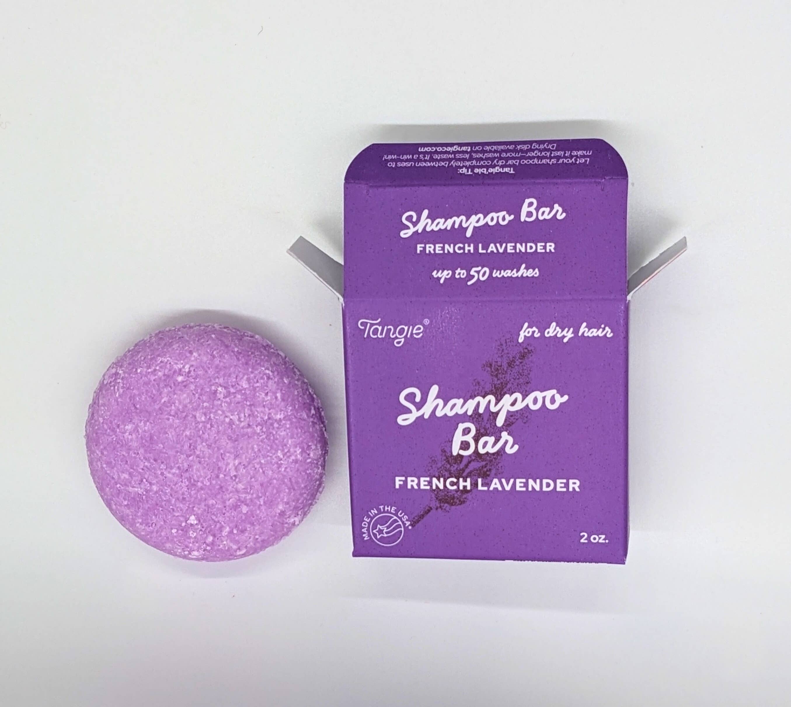 Tangie LLC - Wholesale Shampoo Puck/Solid Shampoo - Tangie Lavender Shampoo Bar – Packaged, Plastic-Free & Vegan