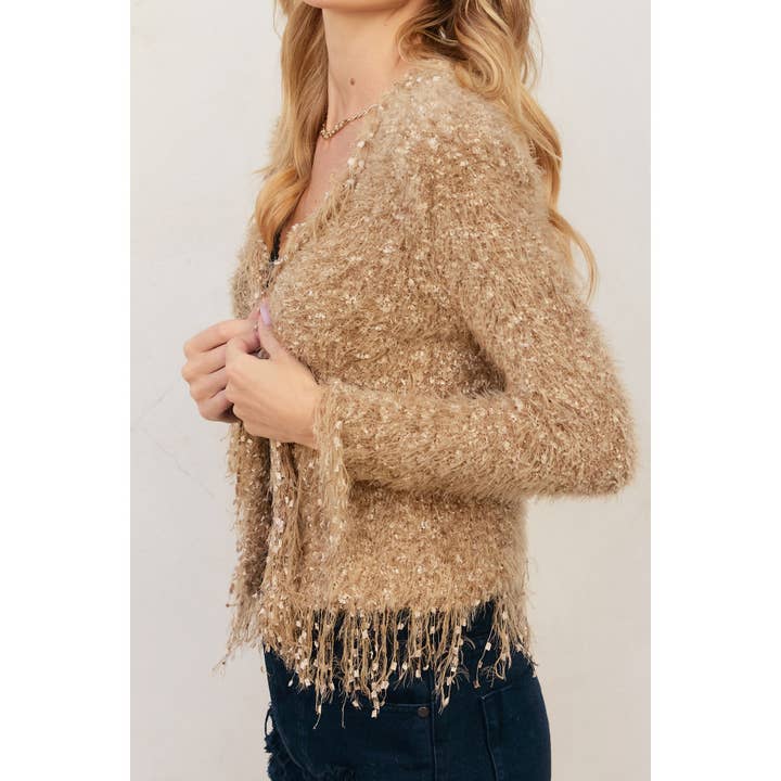 Dress Forum - Wholesale Jacket - Women's - Shimmering Knitted Open Front Jacket10